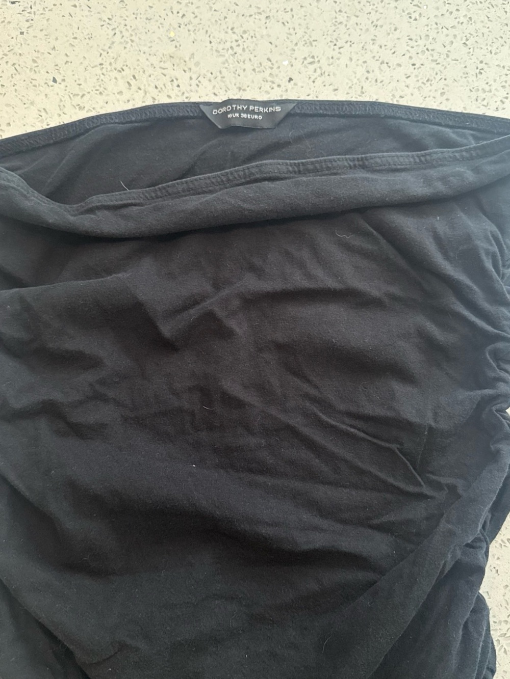 Dorothy Perkins Black Fold-Over Waist Skirt